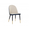 Sunpan Klein Dining Chair in Dillon Cream / Dillon Thunder - Angled