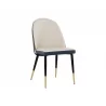 Sunpan Klein Dining Chair in Dillon Cream / Dillon Thunder - Angled - Sunpan Klein Dining Chair in Dillon Cream / Dillon Thunder - Angled