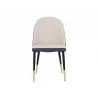 Sunpan Klein Dining Chair in Dillon Cream / Dillon Thunder - Front - Sunpan Klein Dining Chair in Dillon Cream / Dillon Thunder - Front