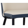 Sunpan Klein Dining Chair in Dillon Cream / Dillon Thunder - Seat Close-up