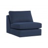 Sunpan Cascade Swivel Armless Chair in Liv Indigo - Angled