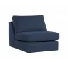 Sunpan Cascade Swivel Armless Chair in Liv Indigo - Angled - Sunpan Cascade Swivel Armless Chair in Liv Indigo - Angled