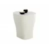 Sunpan Dali End Table In White - Front with Decor - Sunpan Dali End Table In White - Front with Decor