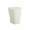 Sunpan Dali End Table In White - Angled - Sunpan Dali End Table In White - Angled