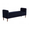 Sunpan Yosi Bench  Auburn Brown - Abbington Navy Side