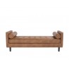 Sunpan Donnie Bench Tan - Front Angle