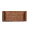 Sunpan Donnie Bench Tan - Seat Closeup Top Angle