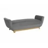Sunpan Benicio Bench - Antonio Charcoal - Front Side Angle - Sunpan Benicio Bench - Antonio Charcoal - Front Side Angle