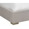 Sunpan Clara Bed In Ernst Sandstone - Edge Close-up - Sunpan Clara Bed In Ernst Sandstone - Edge Close-up