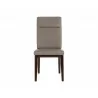 Cashel Dining Chair In Alpine Grey Leather - Front - Cashel Dining Chair In Alpine Grey Leather - Front