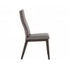 Cashel Dining Chair In Alpine Grey Leather - Side View - Cashel Dining Chair In Alpine Grey Leather - Side View
