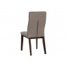 Cashel Dining Chair In Alpine Grey Leather - Back Angle