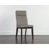 Cashel Dining Chair In Alpine Grey Leather - Angled View - Cashel Dining Chair In Alpine Grey Leather - Angled View