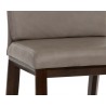 Cashel Dining Chair In Alpine Grey Leather - Seat Close-up