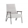 Sunpan Coelho Lounge Chair In Light Grey - Angled
