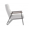 Sunpan Coelho Lounge Chair In Light Grey - Side View