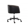 Sunpan Asher Office Chair in Sparrow Grey and Napa Black - Side