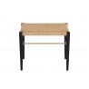 Sunpan Bondi Stool in Black - Front Angle