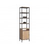 Sunpan Ambrose Modular Bookcase in Rustic Oak And Black - Small Front Angle