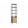Sunpan Ambrose Modular Bookcase in Rustic Oak And Black - Small Back - Sunpan Ambrose Modular Bookcase in Rustic Oak And Black - Small Back