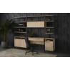 Sunpan Ambrose Modular Bookcase in Rustic Oak And Black - Small Workplace 
