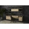 Sunpan Ambrose Modular Bookcase in Rustic Oak And Black - Small Workplace  - Sunpan Ambrose Modular Bookcase in Rustic Oak And Black - Small Workplace 