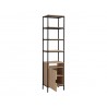Sunpan Ambrose Modular Bookcase in Rustic Oak And Black - Small Open
