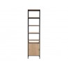 Sunpan Ambrose Modular Bookcase in Rustic Oak And Black - Small Side