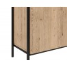 Ambrose Modular Bookcase in Rustic Oak And Black - Large - Leg Close-up