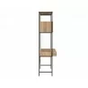 Ambrose Modular Bookcase in Rustic Oak And Black - Side - Ambrose Modular Bookcase in Rustic Oak And Black - Side