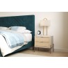 Sunpan Avida Nightstand in Champagne Gold and Cream - Lifestyle