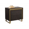 Sunpan Alvaro Nightstand - Angled with Decor