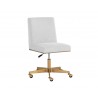 Sunpan Dean Office Chair in Brushed Brass And Ernst Silverstone - Angled