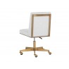 Sunpan Dean Office Chair in Brushed Brass And Ernst Silverstone - Back Angle