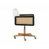 Sunpan Claudette Office Chair in Linoso Ivory - Side - Sunpan Claudette Office Chair in Linoso Ivory - Side