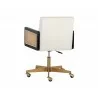 Sunpan Claudette Office Chair in Linoso Ivory - Back Angle - Sunpan Claudette Office Chair in Linoso Ivory - Back Angle