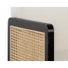 Sunpan Claudette Office Chair in Linoso Ivory - Seat Arm Close-up - Sunpan Claudette Office Chair in Linoso Ivory - Seat Arm Close-up
