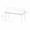 Utopia 62.99" Modern Beveled Rectangular Dining Table with Glass Top in White Gloss and Marble - Dimensions - Utopia 62.99" Modern Beveled Rectangular Dining Table with Glass Top in White Gloss and Marble - Dimensions