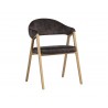 Sunpan Burgos Dining Armchair in Nono Shitake - Angled