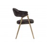Sunpan Burgos Dining Armchair in Nono Shitake - Side