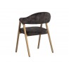 Sunpan Burgos Dining Armchair in Nono Shitake - Back Angled