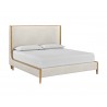 Sunpan Colette Bed In Natural And Effie Linen - Angled
