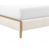 Sunpan Colette Bed In Natural And Effie Linen - Leg Close-up