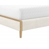  Sunpan Colette Bed In Natural And Effie Linen - Leg Close-up