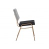 Sunpan Brinley Dining Chair in Gold And Nightfall Black With Chacha Grey - Side
