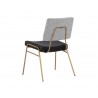 Sunpan Brinley Dining Chair in Gold And Nightfall Black With Chacha Grey - Back Angle