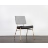 Sunpan Brinley Dining Chair in Gold And Nightfall Black With Chacha Grey - Angled