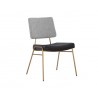 Sunpan Brinley Dining Chair Gold - Nightfall Black / Chacha Grey Front Angle