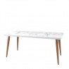 Utopia 70.86" Modern Beveled Rectangular Dining Table with Glass Top