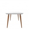 Utopia 70.86" Modern Beveled Rectangular Dining Table with Glass Top - Side